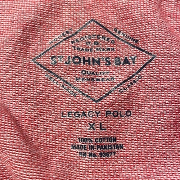 St John’s Bay Men’s Short Sleeve Polo Size XL - Picture 3 of 3